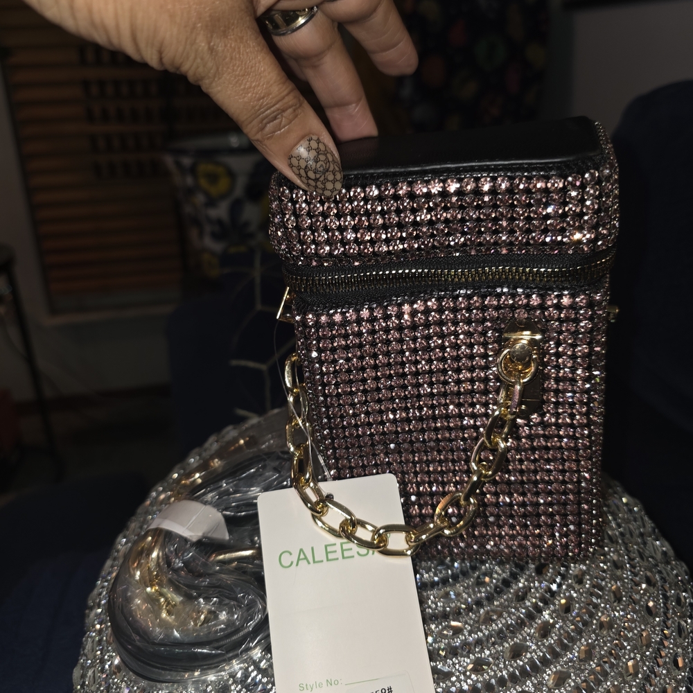 Purple Rhinestone Mini Bag - Picture 3 of 5